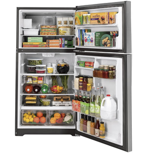 GE 19.1-cu ft Top-Freezer Refrigerator ( Stainless Steel ) ENERGY STAR Certified
