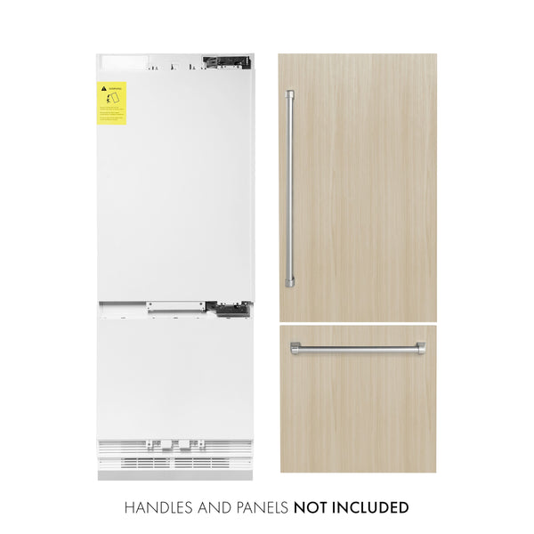 ZLINE KITCHEN & BATH Built-In 16.1-cu ft Counter-Depth Built-In Bottom-Freezer Refrigerator with Ice Maker ( Custom Panel-Ready ) ENERGY STAR Certified