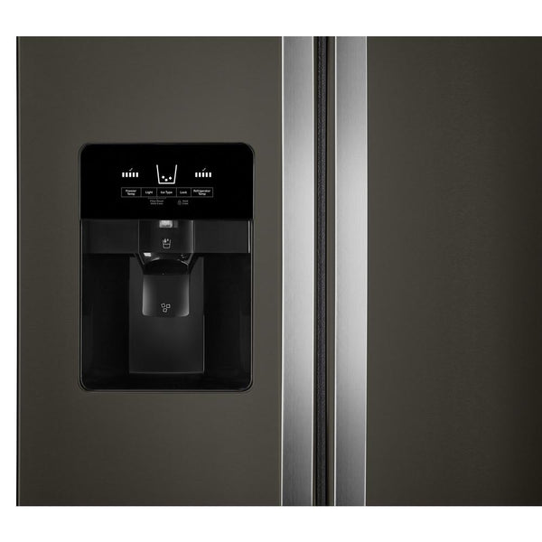 Whirlpool 24.5-cu ft Side-by-Side Refrigerator with Ice Maker ,Water and Ice Dispenser ( Fingerprint Resistant Black Stainless )