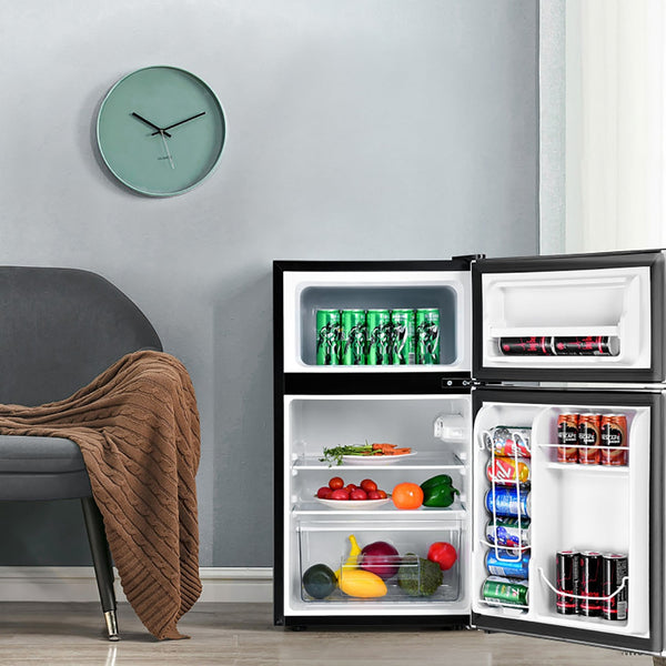 GZMR 3.2 cu ft Compact Stainless Steel Refrigerator 3.2-cu ft with Freezer ( Gray )