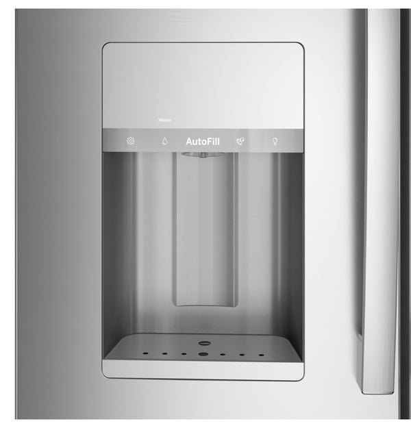 GE Profile Standard-Depth 27.9-cu ft 4 -Door Smart Compatible French Door Refrigerator with Ice Maker with Water and Ice Dispenser and Door within Door ( Stainless Steel ) ENERGY STAR Certified