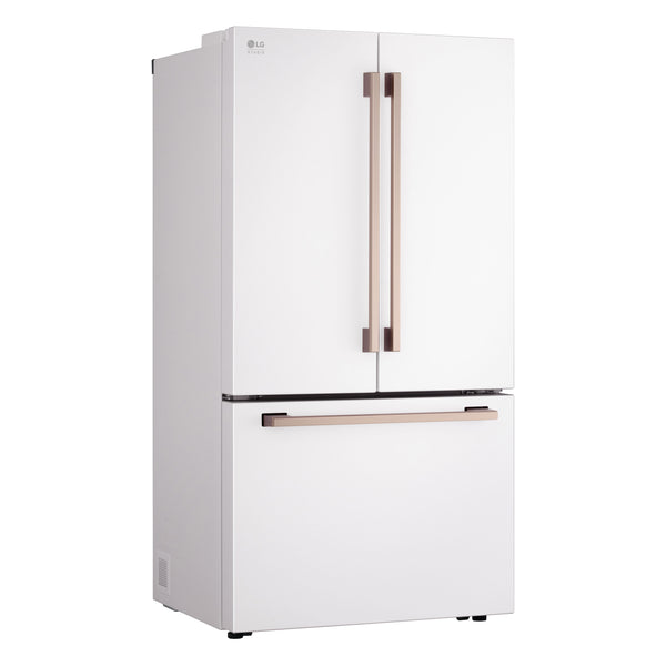LG STUDIO Counter-Depth 26.5-cu ft 3 -Door Smart Compatible French Door Refrigerator with Ice Maker with Water Dispenser ( Essence White ) ENERGY STAR Certified