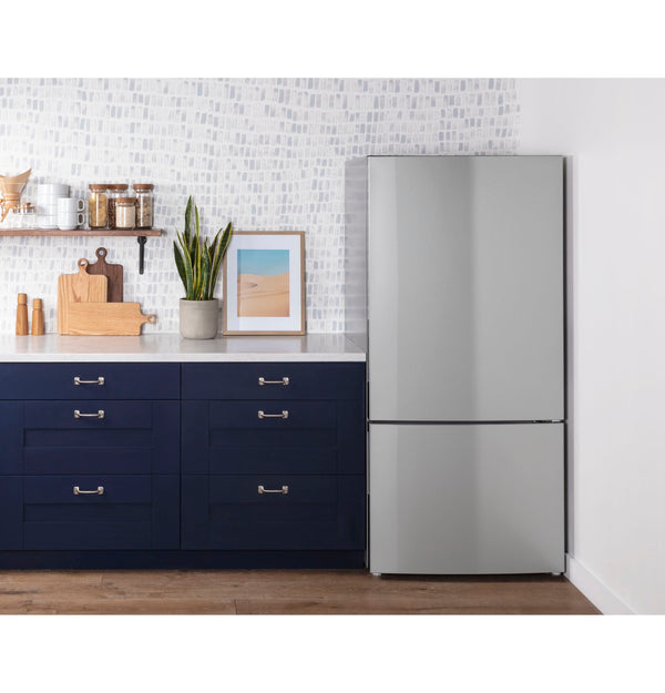 GE 17.7-cu ft Counter-Depth Bottom-Freezer Refrigerator Stainless Steel ) ENERGY STAR Certified