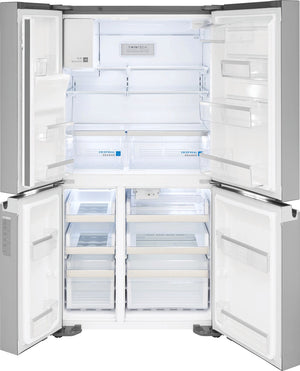 Frigidaire Gallery Counter-Depth 21.5-cu ft 4 -Door French Door Refrigerator with Ice Maker with Water and Ice Dispenser ( Fingerprint Resistant Stainless Steel ) ENERGY STAR Certified