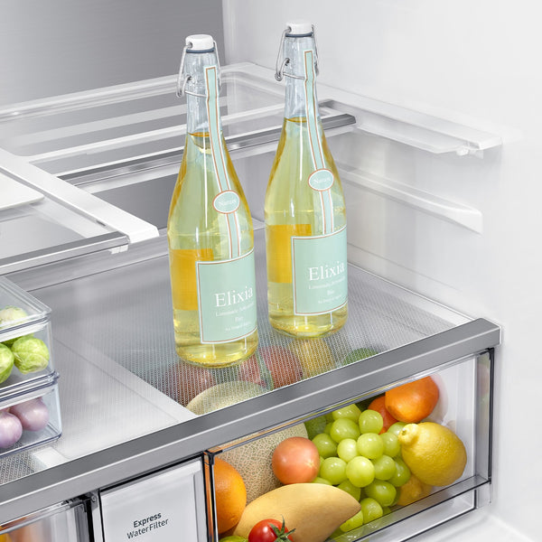 Samsung Bespoke Standard-Depth Beverage Center 28.6-cu ft 4 -Door Smart Compatible French Door Refrigerator with Dual Ice Maker with Water Dispenser and Door within Door ( Panels Sold Separately ) ENERGY STAR Certified