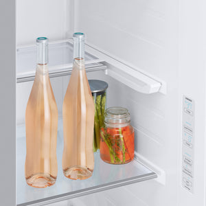 Samsung Bespoke Beverage Center 22.6-cu ft Counter-Depth Side-by-Side Refrigerator Smart Compatible with Dual Ice Maker and Water Dispenser ( Stainless Steel ) ENERGY STAR Certified