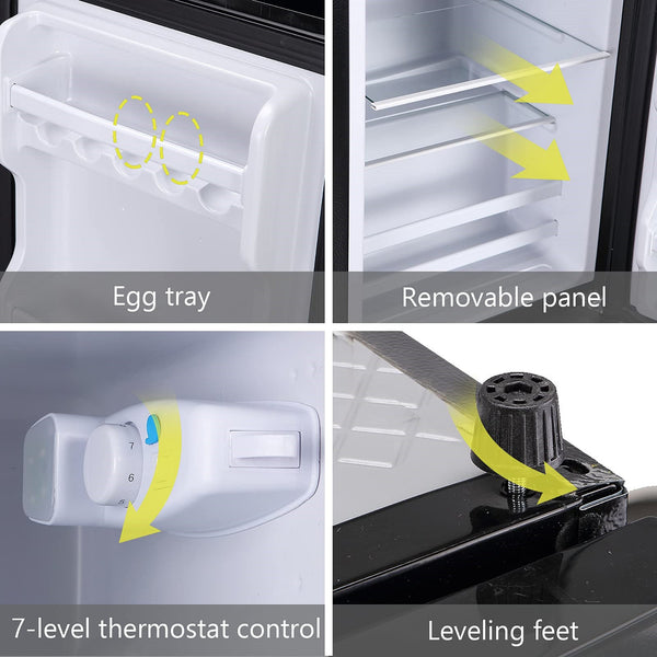 Jeremy Cass 3.5-cu ft with Freezer ( Black )