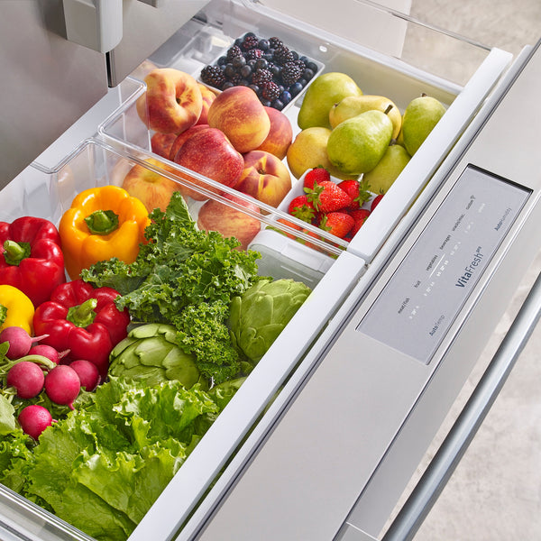 Bosch Counter-Depth 800 Series 21-cu ft 4 -Door French Door Refrigerator with Ice Maker ( Stainless steel ) ENERGY STAR Certified