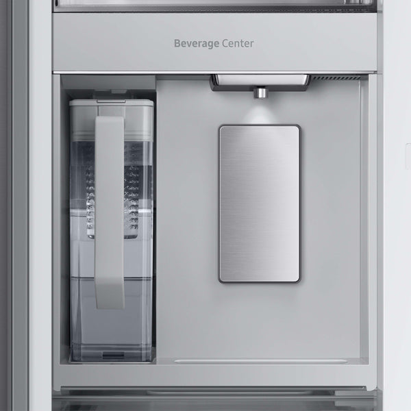 Samsung Bespoke Standard-Depth Beverage Center 30.1-cu ft 3 -Door Smart Compatible French Door Refrigerator with Dual Ice Maker with Water Dispenser and Door within Door ( Panels Sold Separately ) ENERGY STAR Certified