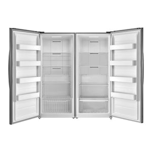 FORNO Rizzuto 27.6-cu ft Counter-Depth Side-by-Side Refrigerator ( Stainless steel ) ENERGY STAR Certified