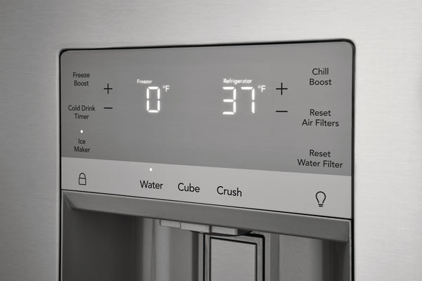 Frigidaire Gallery Standard-Depth 27.8-cu ft 3 -Door French Door Refrigerator with Dual Ice Maker with Water and Ice Dispenser ( Fingerprint Resistant Stainless Steel ) ENERGY STAR Certified