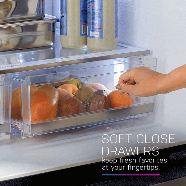 GE Profile Counter-Depth 23.2-cu ft 4 -Door Smart Compatible French Door Refrigerator with Ice Maker with Water Dispenser ( Stainless Steel ) ENERGY STAR Certified