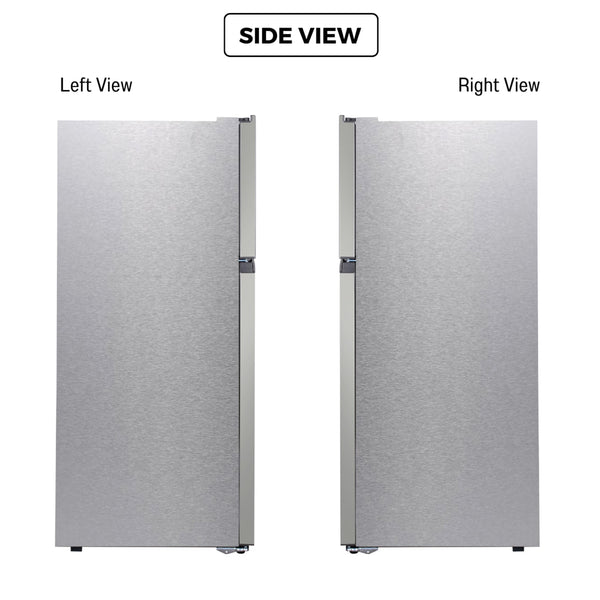 ConServ Reversible Door with Built-in Ice Maker 21-cu ft Top-Freezer Refrigerator with Ice Maker ( Stainless ) ENERGY STAR Certified