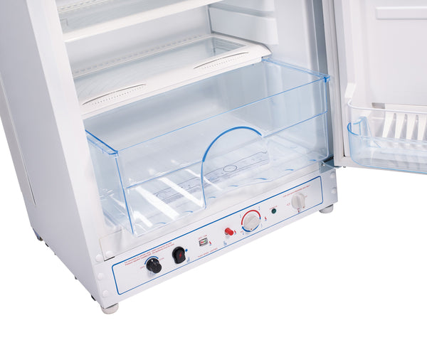 UNIQUE Propane Off-Grid 6.4-cu ft Counter-Depth Top-Freezer Refrigerator ( White )