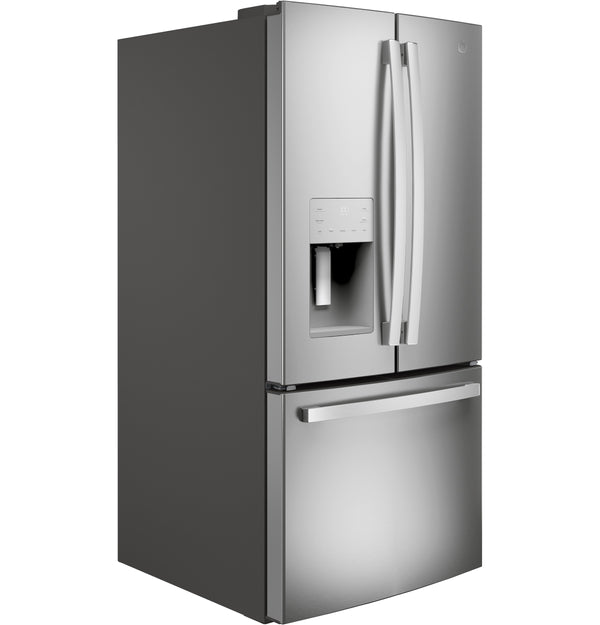 GE Standard-Depth 23.7-cu ft 3 -Door French Door Refrigerator with Ice Maker with Water and Ice Dispenser ( Stainless Steel ) ENERGY STAR Certified