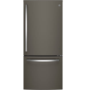 GE 20.9-cu ft Standard-Depth Bottom-Freezer Refrigerator with Ice Maker ( Slate ) ENERGY STAR Certified