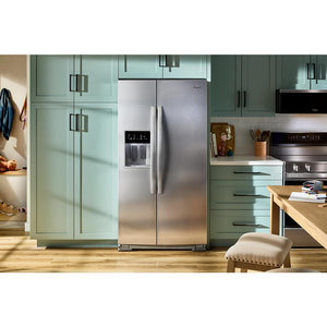 Whirlpool 20.85-cu ft Counter-Depth Side-by-Side Refrigerator with Ice Maker ,Water and Ice Dispenser ( White )