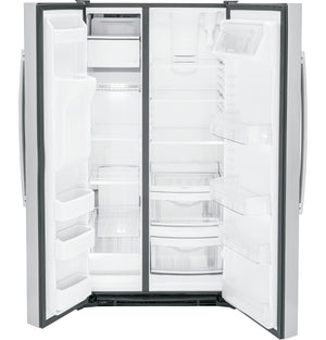GE 25.3-cu ft Side-by-Side Refrigerator with Ice Maker ,Water and Ice Dispenser ( Stainless steel ) ENERGY STAR Certified