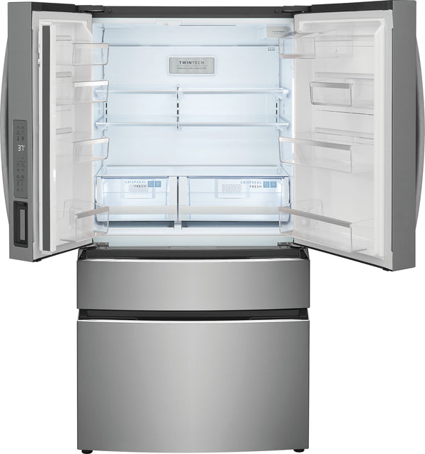 Frigidaire Gallery Counter-Depth 22.1-cu ft 4 -Door French Door Refrigerator with Ice Maker with Water Dispenser ( Fingerprint Resistant Stainless Steel ) ENERGY STAR Certified