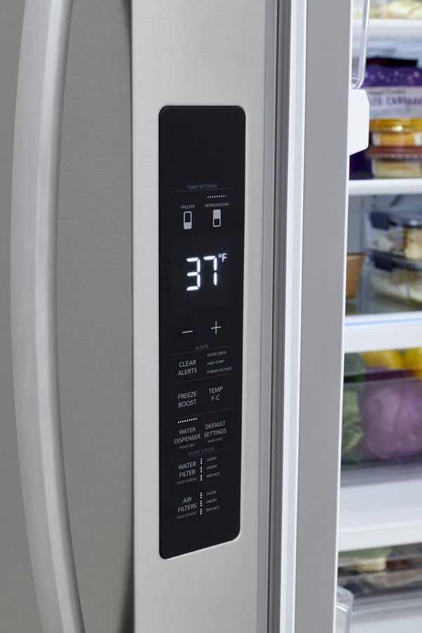 Frigidaire Standard-Depth 28.8-cu ft 3 -Door French Door Refrigerator with Ice Maker with Water Dispenser ( Smudge-Proof Stainless Steel ) ENERGY STAR Certified