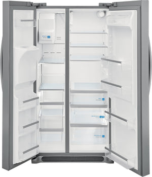 Frigidaire Gallery 25.6-cu ft Side-by-Side Refrigerator with Ice Maker ,Water and Ice Dispenser ( Fingerprint Resistant Stainless Steel ) ENERGY STAR Certified