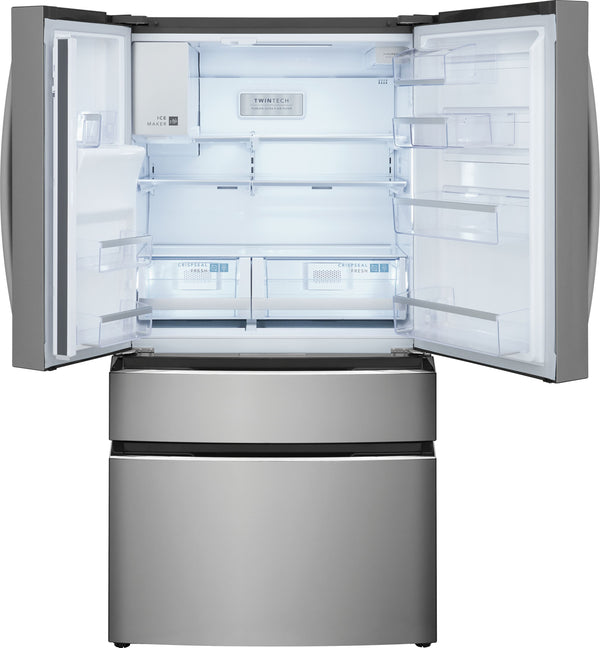 Frigidaire Gallery Standard-Depth 27.2-cu ft 4 -Door French Door Refrigerator with Ice Maker with Water Dispenser ( Fingerprint Resistant Stainless Steel ) ENERGY STAR Certified