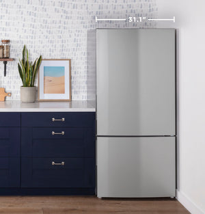 GE 17.7-cu ft Counter-Depth Bottom-Freezer Refrigerator Stainless Steel ) ENERGY STAR Certified