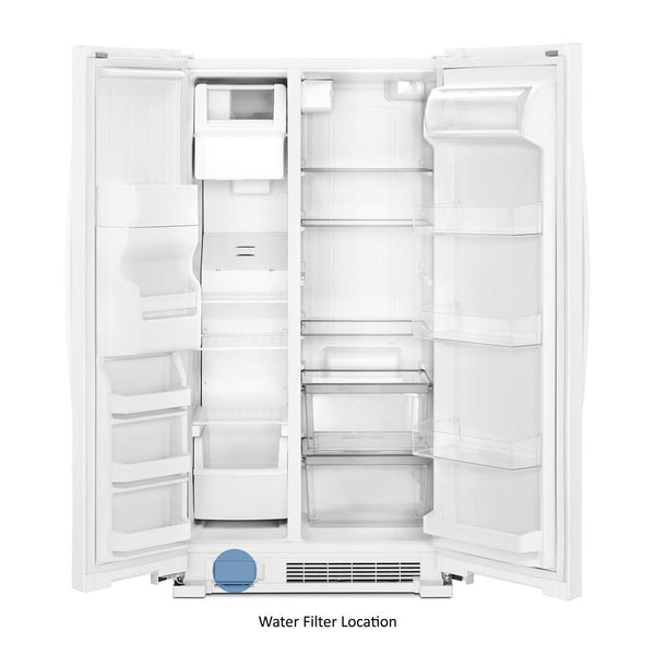 Whirlpool 21.4-cu ft Side-by-Side Refrigerator with Ice Maker ,Water and Ice Dispenser ( White ) ENERGY STAR Certified