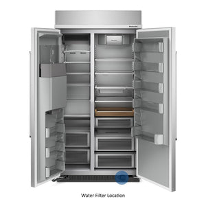 KitchenAid 29.4-cu ft Counter-Depth Side-by-Side Refrigerator Built-In with Ice Maker ,Water and Ice Dispenser ( Stainless Steel ) ENERGY STAR Certified