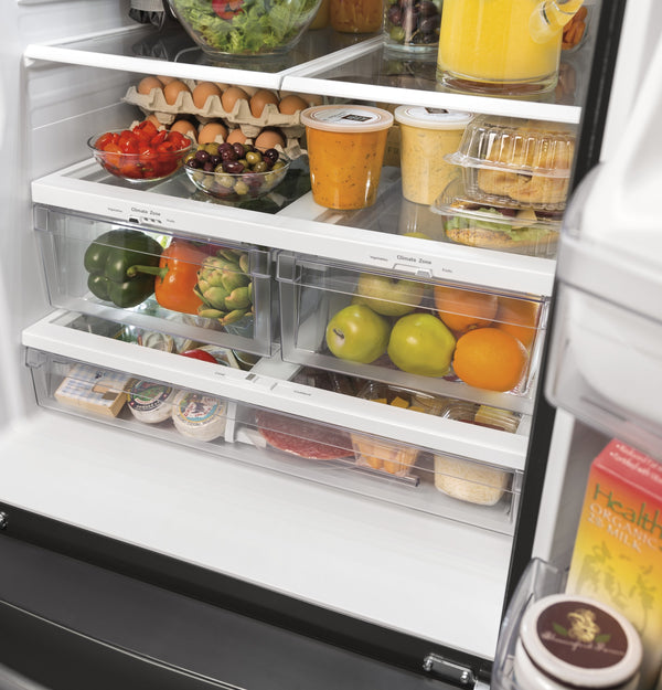 GE Standard-Depth 20.8-cu ft 3 -Door French Door Refrigerator with Ice Maker ( Stainless Steel ) ENERGY STAR Certified