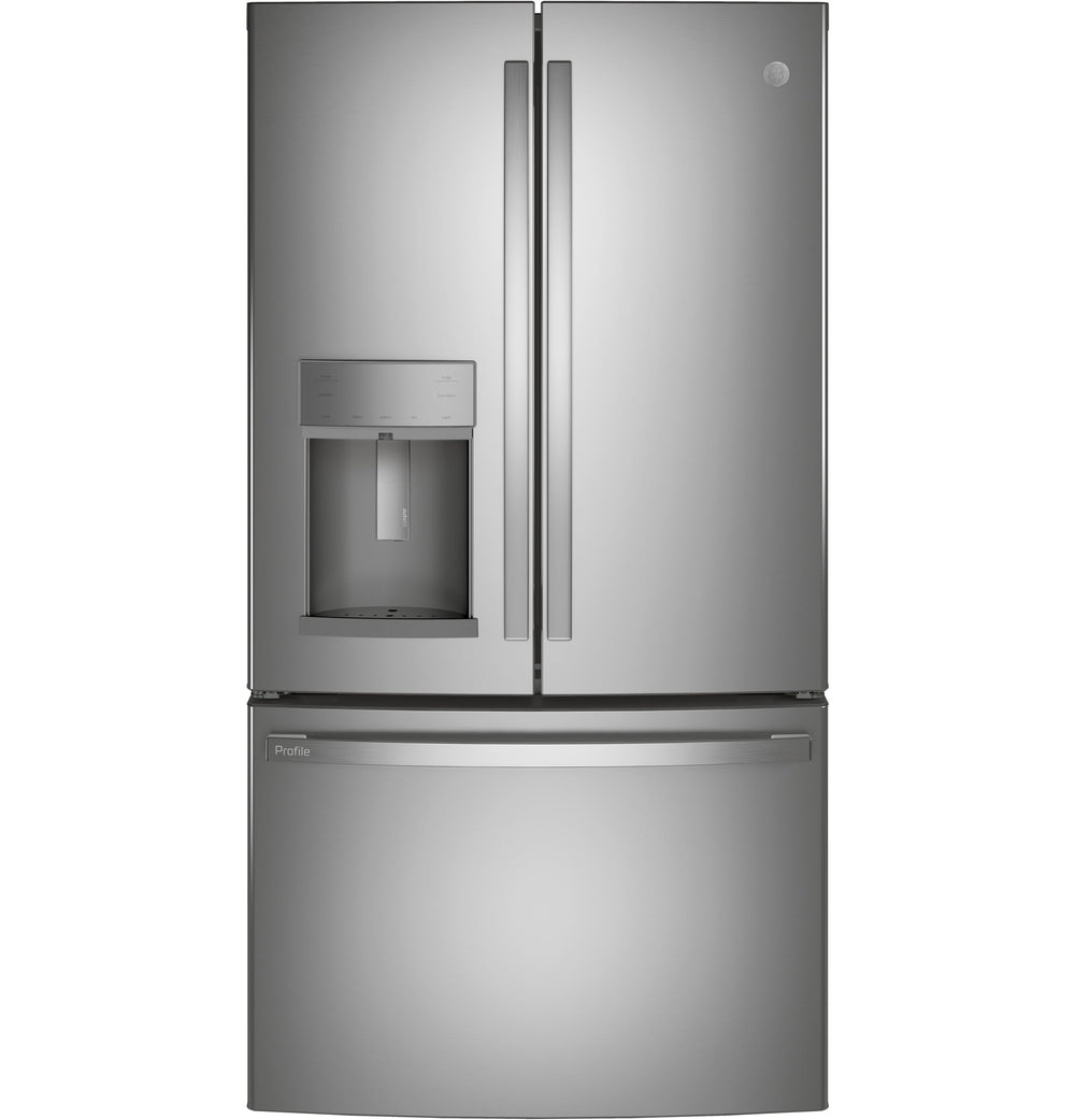 GE Profile Standard-Depth 27.8-cu ft 3 -Door French Door Refrigerator with Ice Maker with Water and Ice Dispenser ( Stainless Steel ) ENERGY STAR Certified
