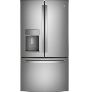 GE Profile Standard-Depth 27.8-cu ft 3 -Door French Door Refrigerator with Ice Maker with Water and Ice Dispenser ( Stainless Steel ) ENERGY STAR Certified