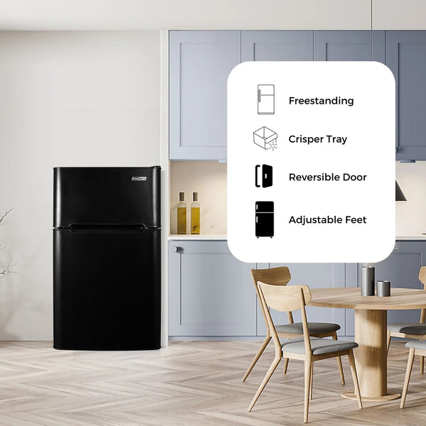 Equator Advanced Appliances 3.2-cu ft Mini Fridge with Freezer ( Black ) ENERGY STAR