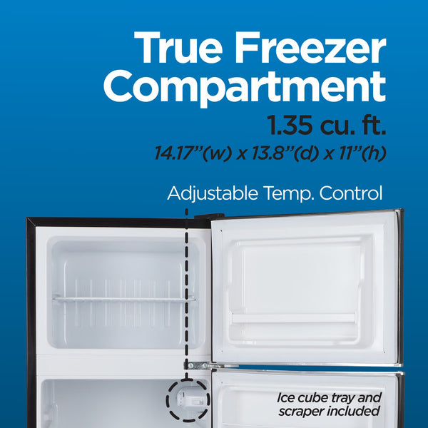 Commercial Cool 4.5-cu ft Mini Fridge with Freezer ( Black )