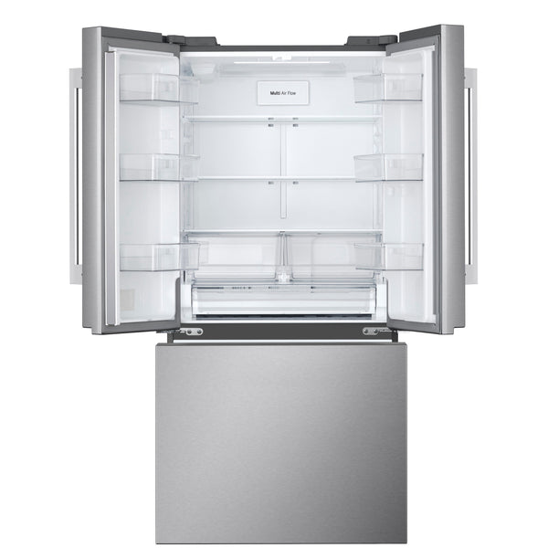 LG Standard-Depth 25.1-cu ft 3 -Door Smart Compatible French Door Refrigerator with Ice Maker ( PrintProof Stainless Steel ) ENERGY STAR Certified