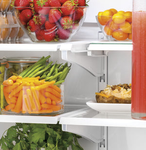 GE Counter-Depth 18.6-cu ft 3 -Door French Door Refrigerator with Ice Maker with Water Dispenser ( Slate ) ENERGY STAR Certified
