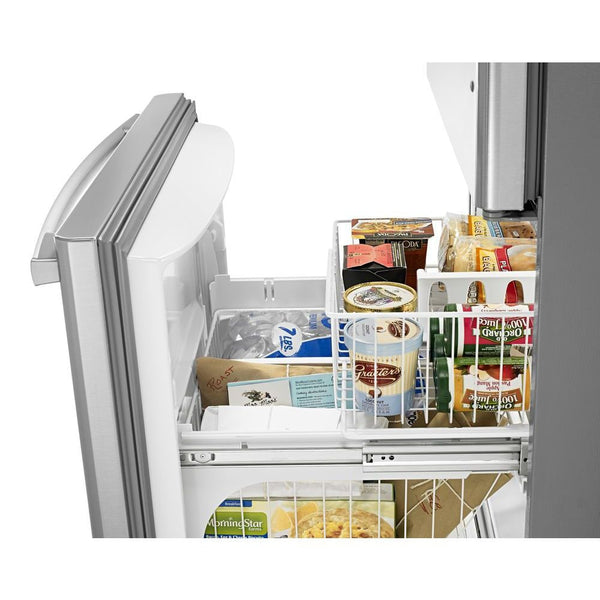 Amana 18.7-cu ft Standard-Depth Bottom-Freezer Refrigerator Ice Maker Optional (sold separately) ( Stainless Steel )