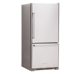 KitchenAid 18.67-cu ft Standard-Depth Bottom-Freezer Refrigerator Ice Maker Optional (sold separately) ( Stainless steel ) ENERGY STAR Certified
