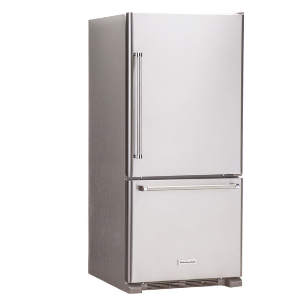 KitchenAid 18.67-cu ft Standard-Depth Bottom-Freezer Refrigerator Ice Maker Optional (sold separately) ( Stainless steel ) ENERGY STAR Certified
