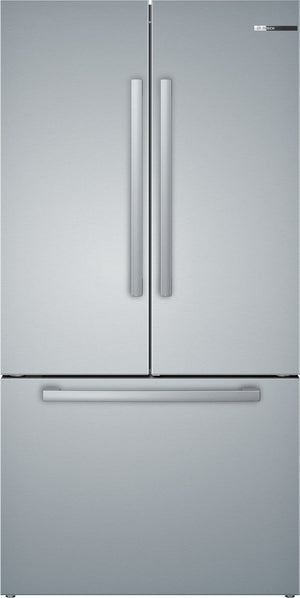 Bosch Counter-Depth 800 Series 21-cu ft 3 -Door French Door Refrigerator with Ice Maker with Water Dispenser ( Stainless steel ) ENERGY STAR Certified
