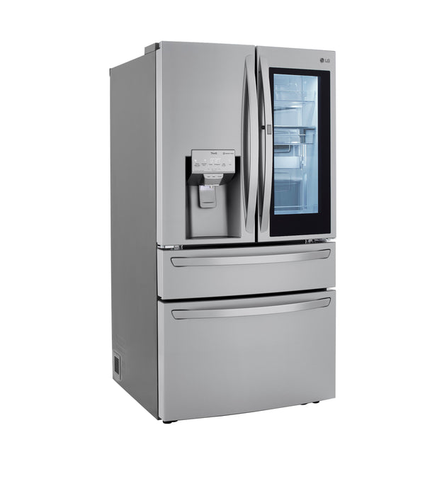 LG Counter-Depth Craft Ice 22.5-cu ft 4.0 -Door Smart Compatible French Door Refrigerator with Dual Ice Maker with Water and Ice Dispenser and Door within Door ( PrintProof Stainless Steel ) ENERGY STAR Certified