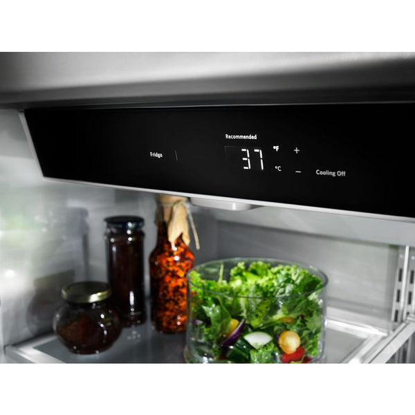 KitchenAid 20.9-cu ft Counter-Depth Built-In Bottom-Freezer Refrigerator with Ice Maker ( Stainless steel ) ENERGY STAR Certified