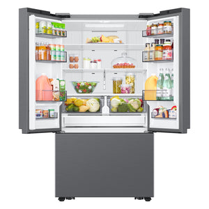 Samsung Counter-Depth Mega Capacity 27-cu ft 3 -Door Smart Compatible French Door Refrigerator with Dual Ice Maker ( Fingerprint Resistant Stainless Look ) ENERGY STAR Certified
