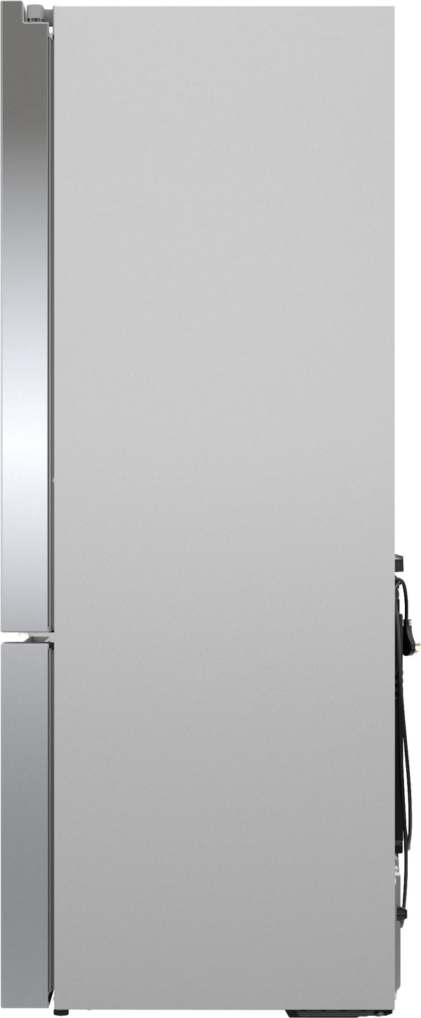 Bosch Counter-Depth 22-cu ft 3 -Door Smart Compatible French Door Refrigerator with Ice Maker with Ice Dispenser ( Stainless Steel ) ENERGY STAR Certified