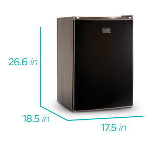 BLACK+DECKER 4.3-cu ft Mini Fridge with Freezer ( White ) Garage Ready ENERGY STAR