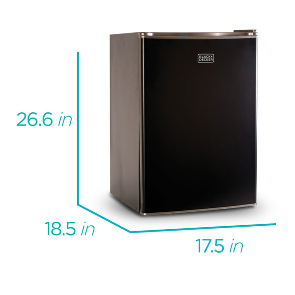 BLACK+DECKER 4.3-cu ft Mini Fridge with Freezer ( White ) Garage Ready ENERGY STAR