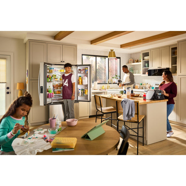 Whirlpool Standard-Depth 31-cu ft 3 -Door French Door Refrigerator with Ice Maker with Water Dispenser ( White ) ENERGY STAR Certified