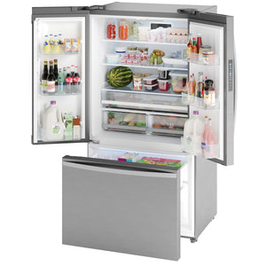 Kenmore Counter-Depth 20.3-cu ft 3 -Door French Door Refrigerator with Ice Maker ( Stainless Steel ) ENERGY STAR Certified