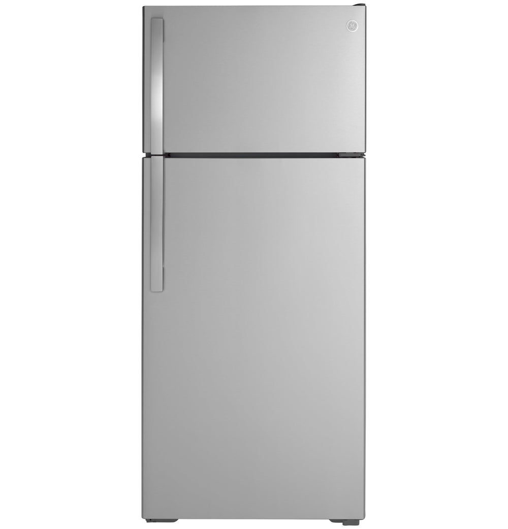 GE 17.5-cu ft Top-Freezer Refrigerator with Ice Maker ( Stainless Steel ) ENERGY STAR Certified