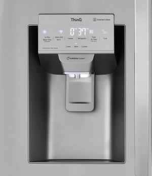LG Standard-Depth Craft Ice 27.8-cu ft 4 -Door Smart Compatible French Door Refrigerator with Dual Ice Maker with Water and Ice Dispenser ( PrintProof Stainless Steel ) ENERGY STAR Certified